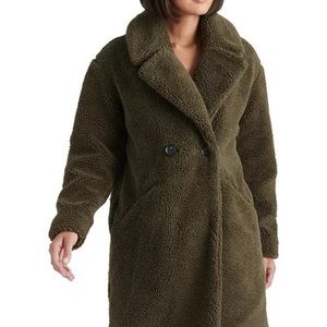 Lucky Brand Teddy Fuzzy Double-Breasted Coat